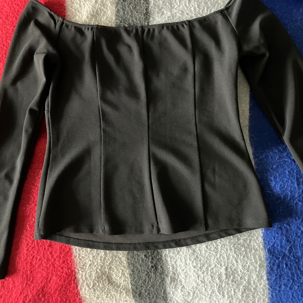 Black Zara Trafaluc Off shoulder top
